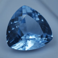 September Sapphire Gem Natural Certified 4.00 Carat Natural Trillion Cut Light Blue Sapphire Loose Gemstone