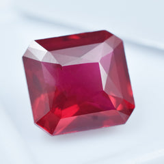 Amazing Offer On Ruby Gem 7.35 Carat Burmese Ruby Certified Natural Loose Gemstone Emerald Cut Red Bloody Ruby