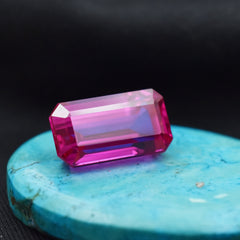 13.05 Carat Baguette Cut Natural Certified Pink Sapphire Loose Gemstone From Sri Lanka Best Sapphire For Jewelry