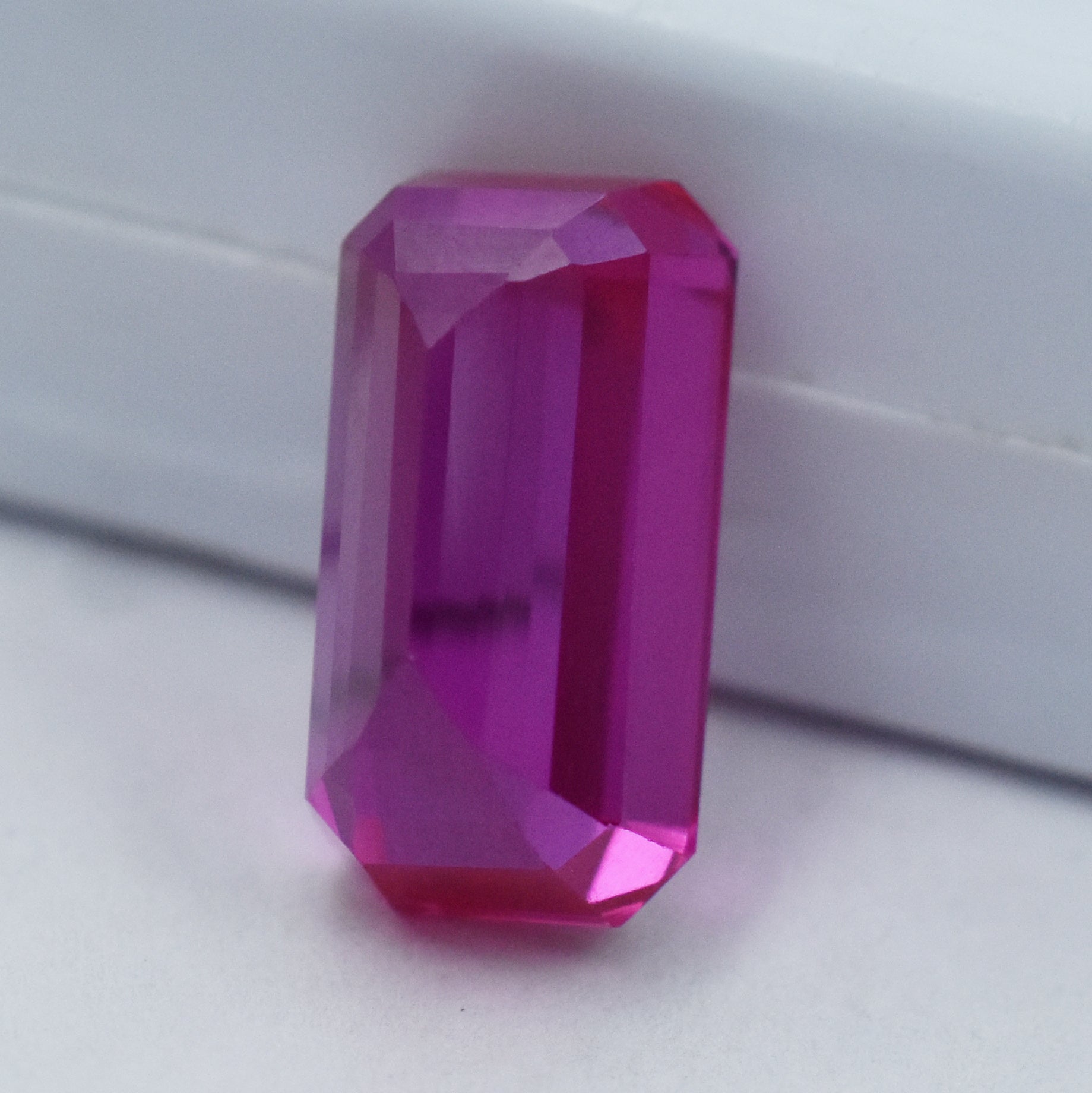 13.05 Carat Baguette Cut Natural Certified Pink Sapphire Loose Gemstone From Sri Lanka Best Sapphire For Jewelry