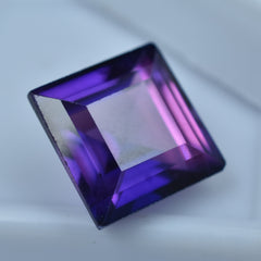 Purple Tanzanite Form Tanzania 10.25 Carat Square Cut Certified Natural Loose Gemstone December Birth month Gem