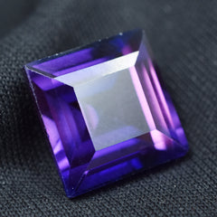 Purple Tanzanite Form Tanzania 10.25 Carat Square Cut Certified Natural Loose Gemstone December Birth month Gem