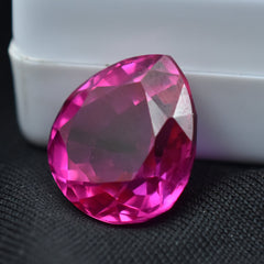 12.95 Carat Pear Cut Natural Pink Ruby Certified Loose Gemstone Brilliant Cut Ruby Gemstone