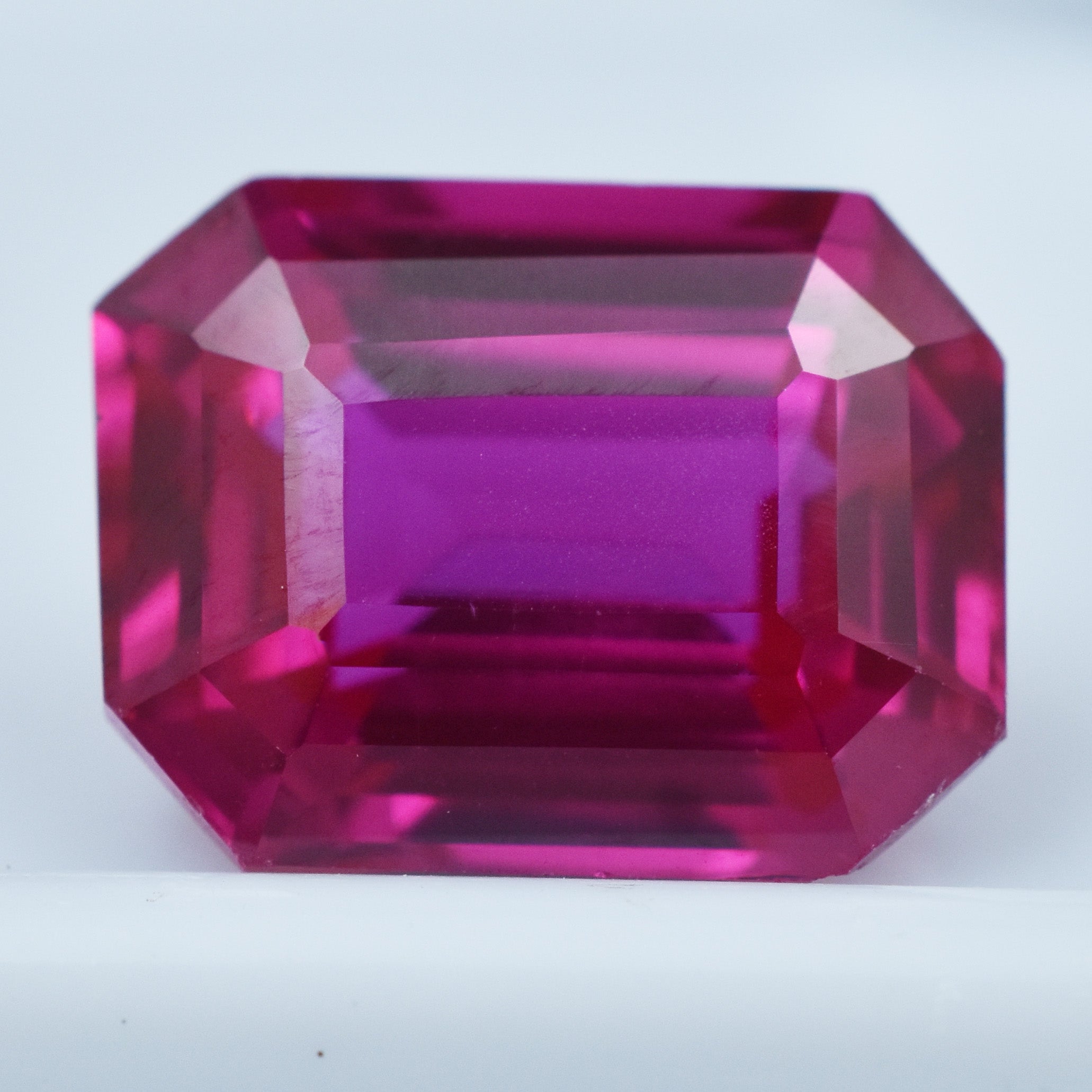 Pinkies Ruby 6.65 Carat Emerald Cut Certified Natural Pink Ruby Loose Gemstone Mozambique Ruby Gem