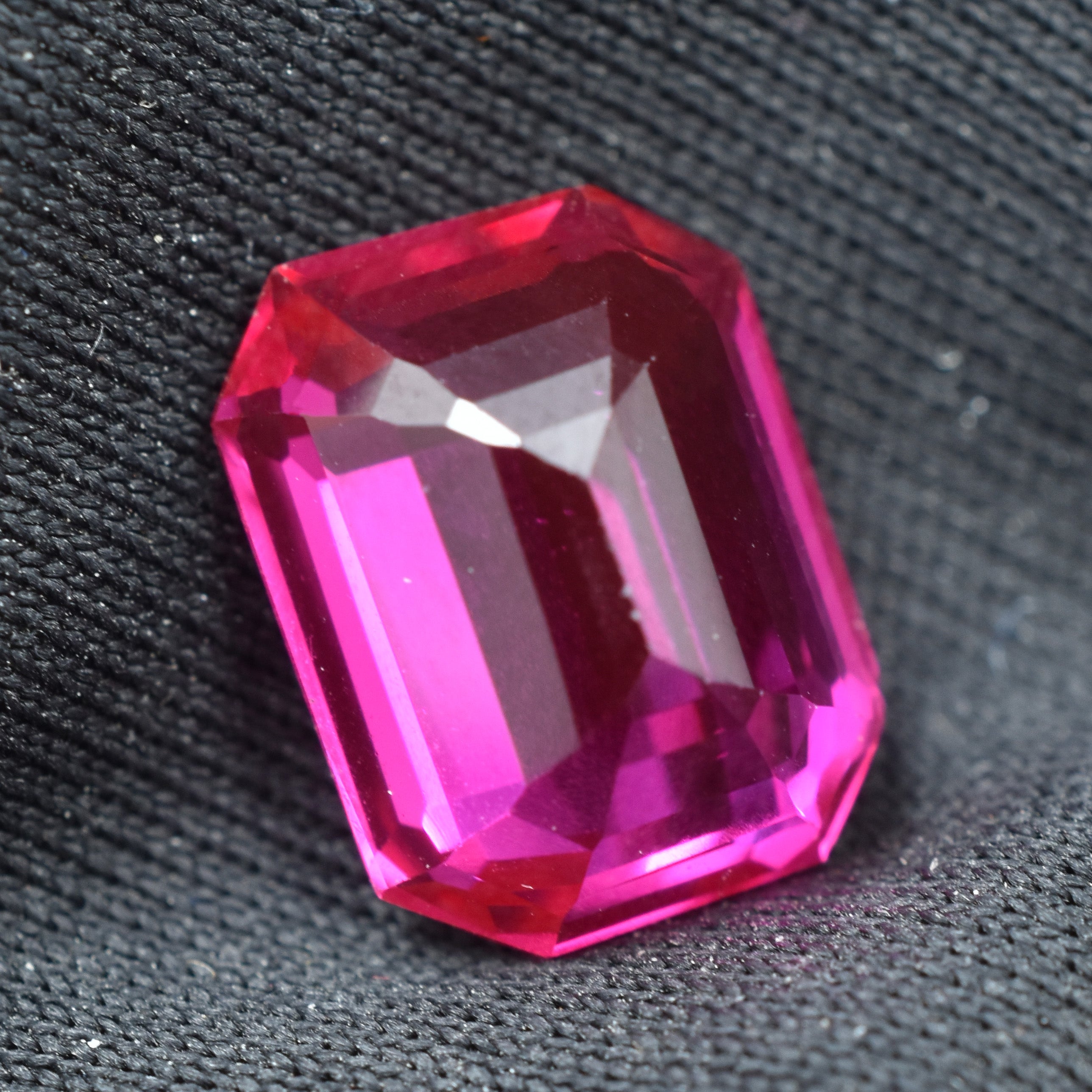 Pinkies Ruby 6.65 Carat Emerald Cut Certified Natural Pink Ruby Loose Gemstone Mozambique Ruby Gem