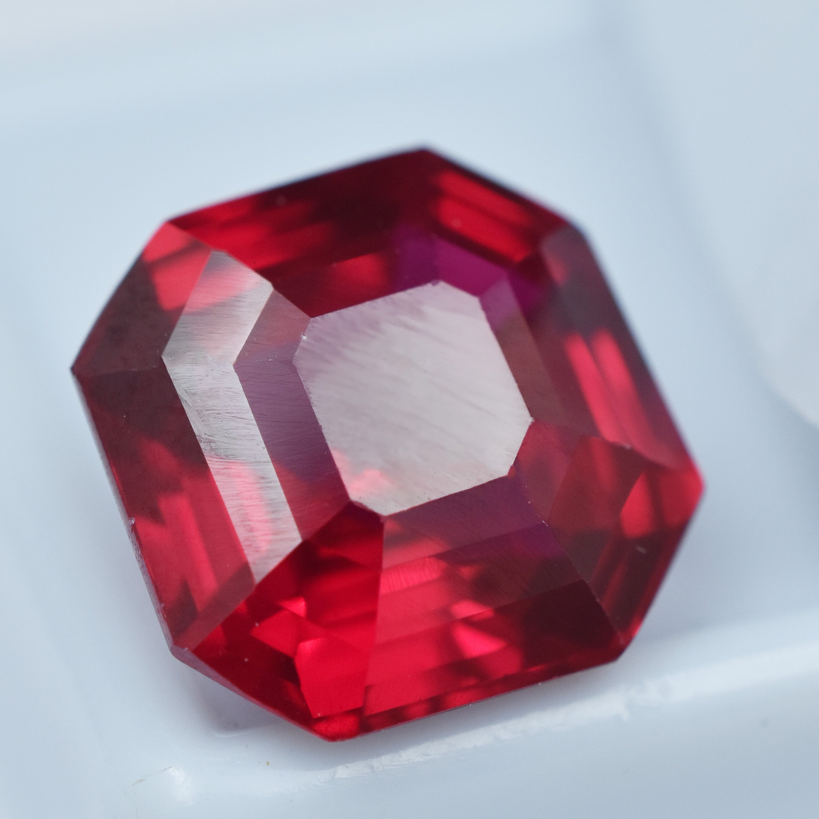 Glorious Gem 10.20 Carat Natural Red Ruby Square Shape Certified Ruby Gem Loose Gemstone Earrings Size Gemstone