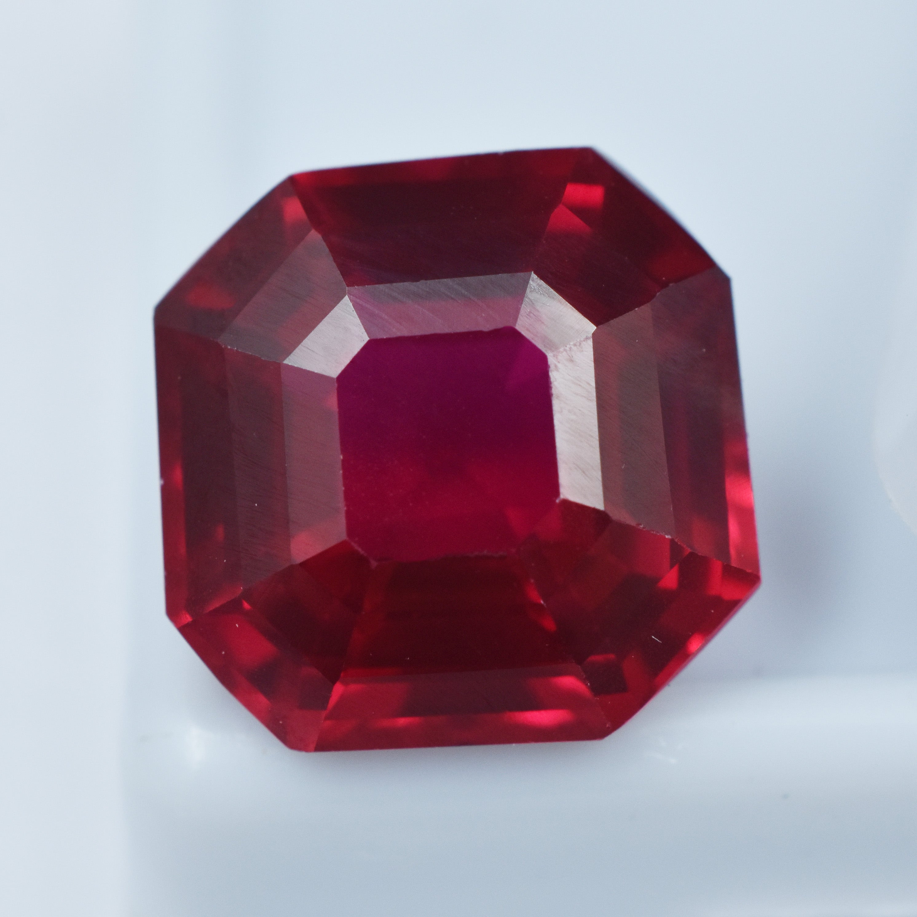 Glorious Gem 10.20 Carat Natural Red Ruby Square Shape Certified Ruby Gem Loose Gemstone Earrings Size Gemstone