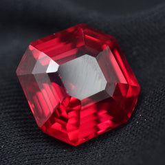 Glorious Gem 10.20 Carat Natural Red Ruby Square Shape Certified Ruby Gem Loose Gemstone Earrings Size Gemstone