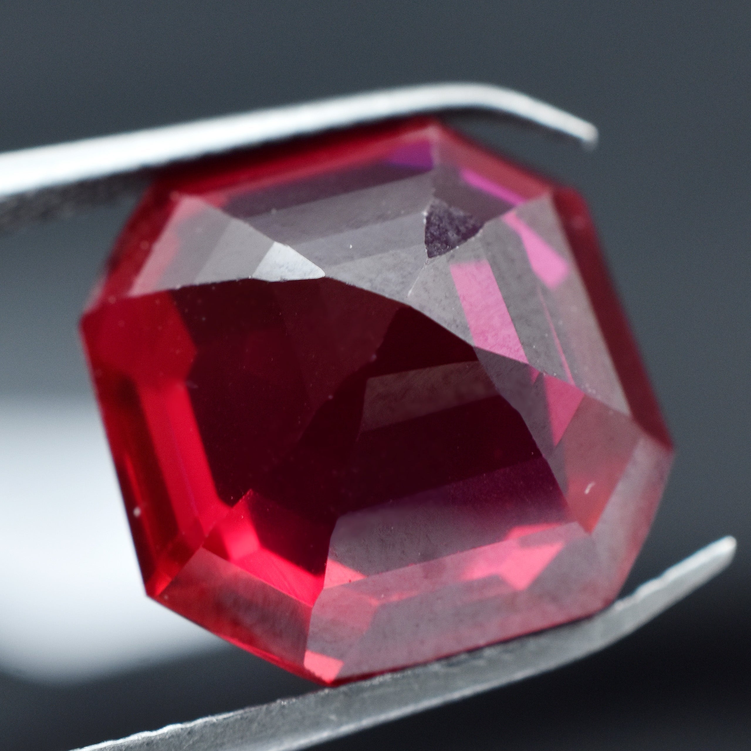 Glorious Gem 10.20 Carat Natural Red Ruby Square Shape Certified Ruby Gem Loose Gemstone Earrings Size Gemstone