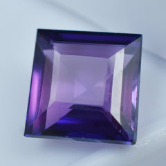 December Birth Stone 7.85 Carat Certified Purple Tanzanite Square Shape Natural Tanzanite Loose Gemstone