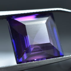 December Birth Stone 7.85 Carat Certified Purple Tanzanite Square Shape Natural Tanzanite Loose Gemstone