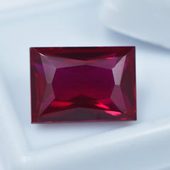 Natural Rubies Red From Burma 11.50 Carat Certified Red Ruby Natural Emerald Cut Loose Gemstone Best Burmese Ruby Red Gemstone