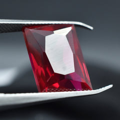 Natural Rubies Red From Burma 11.50 Carat Certified Red Ruby Natural Emerald Cut Loose Gemstone Best Burmese Ruby Red Gemstone