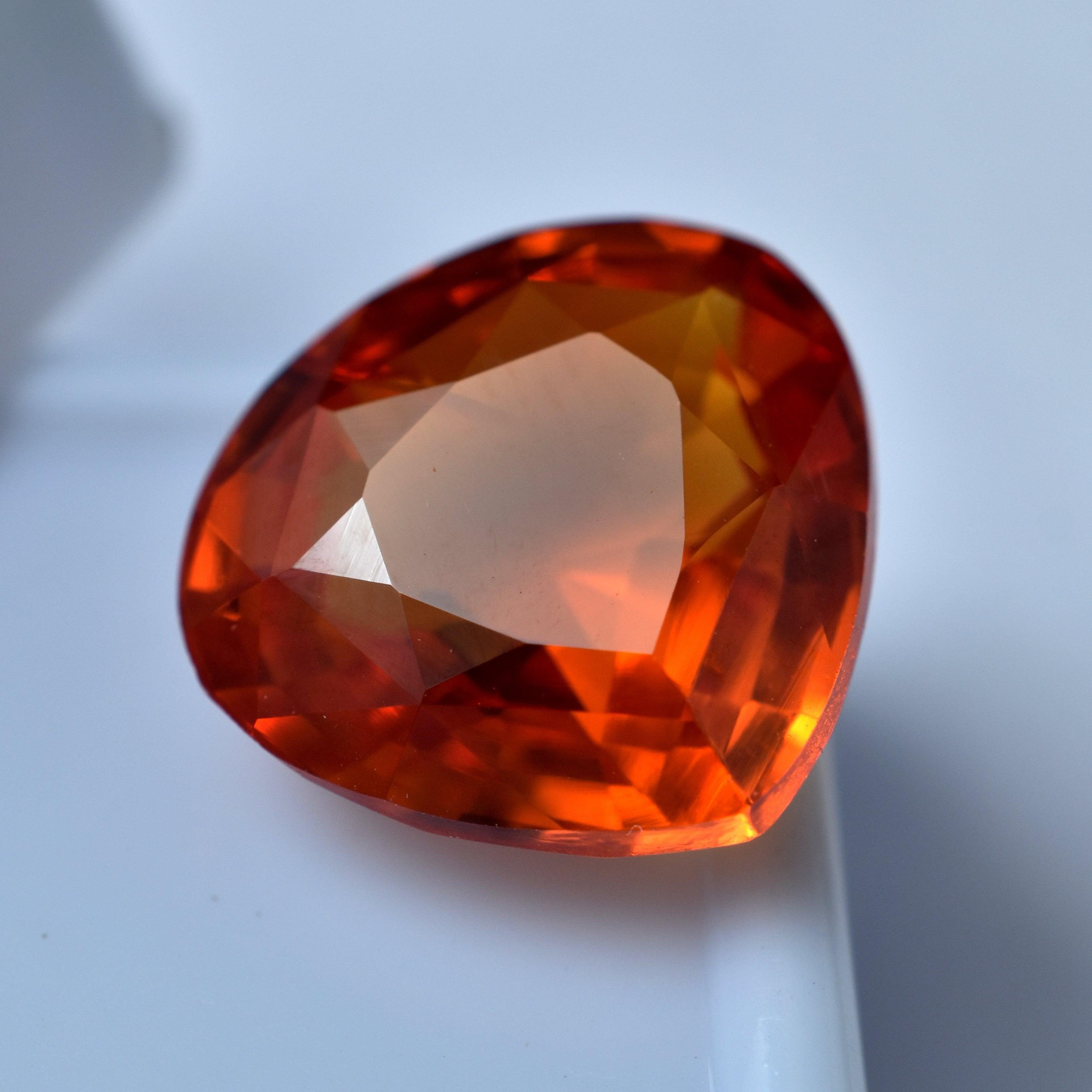 Orange Sapphire Natural Pear Shape Orange Sapphire 11.15 Carat Certified Loose Gemstone