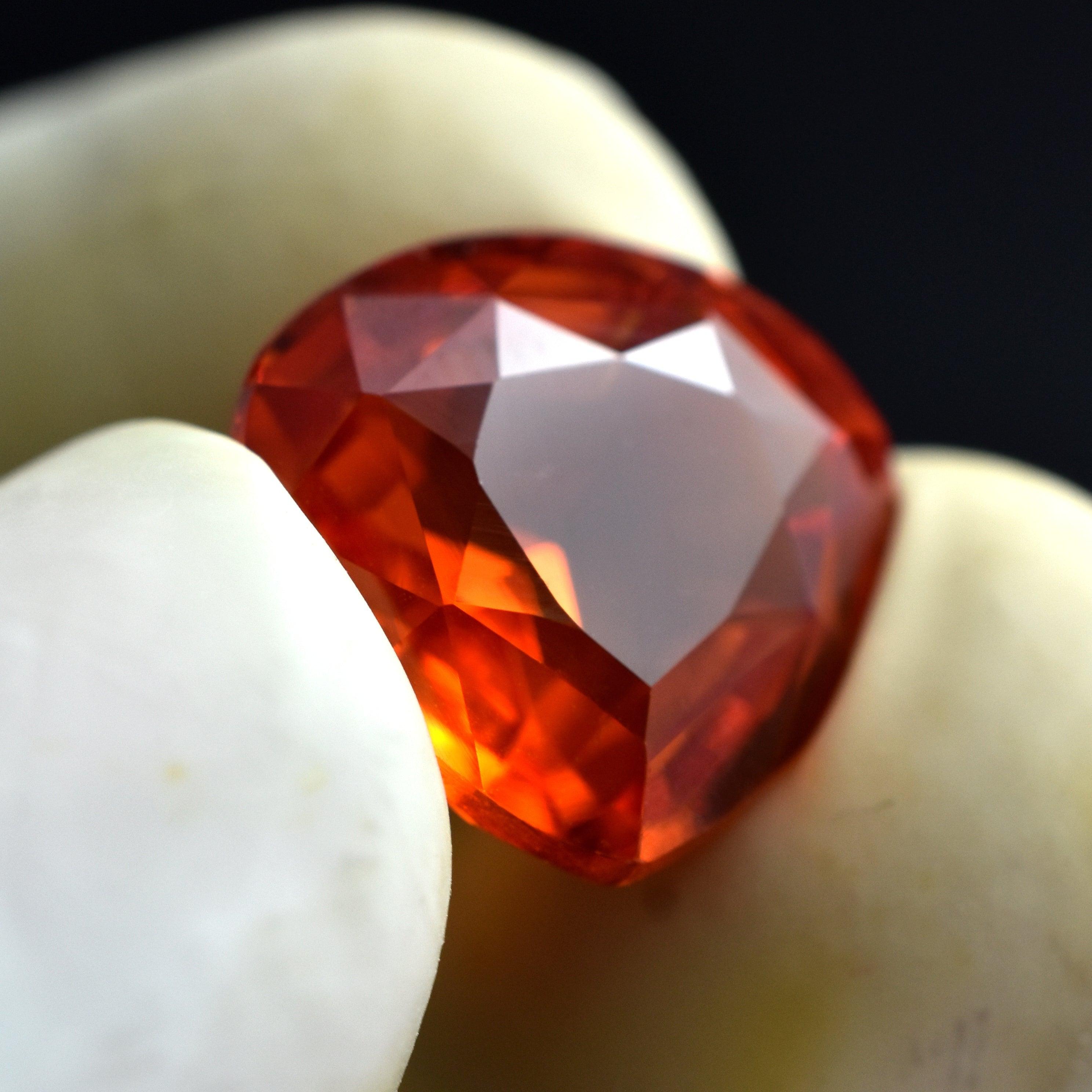 Orange Sapphire Natural Pear Shape Orange Sapphire 11.15 Carat Certified Loose Gemstone