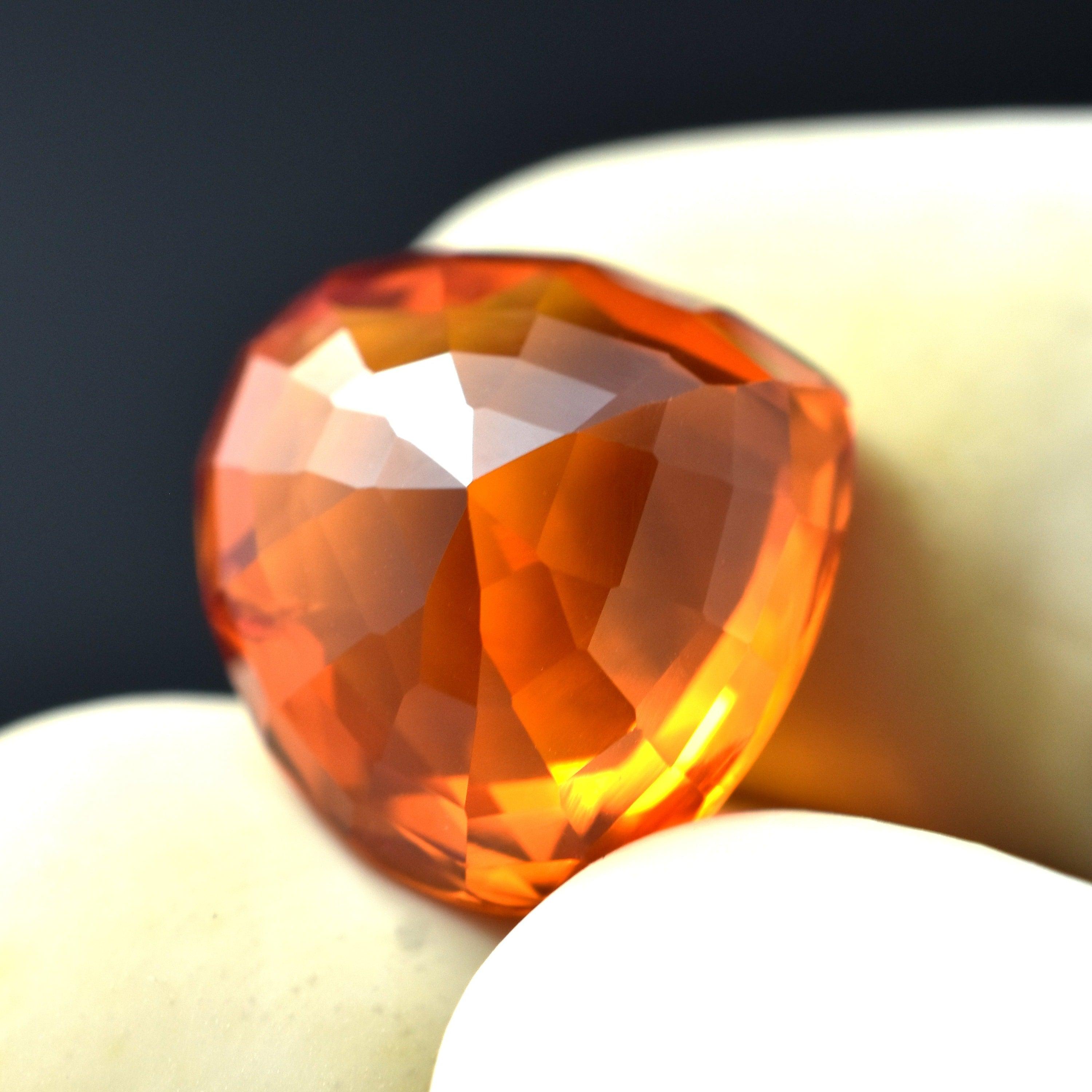 Orange Sapphire Natural Pear Shape Orange Sapphire 11.15 Carat Certified Loose Gemstone