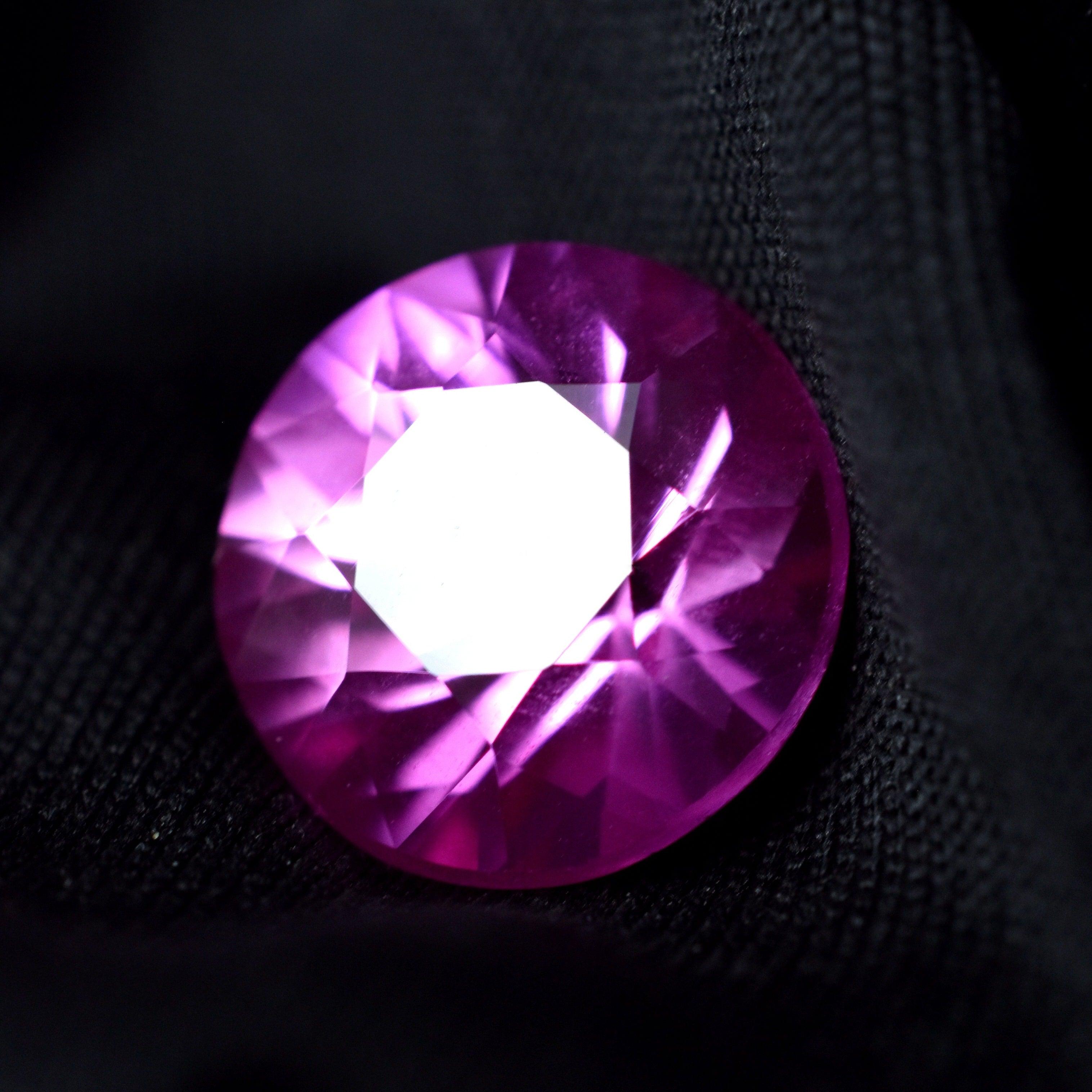 Natural Certified Round Shape Pink Sapphire 9.65 Carat Loose Gemstone Pendant Making Stone.