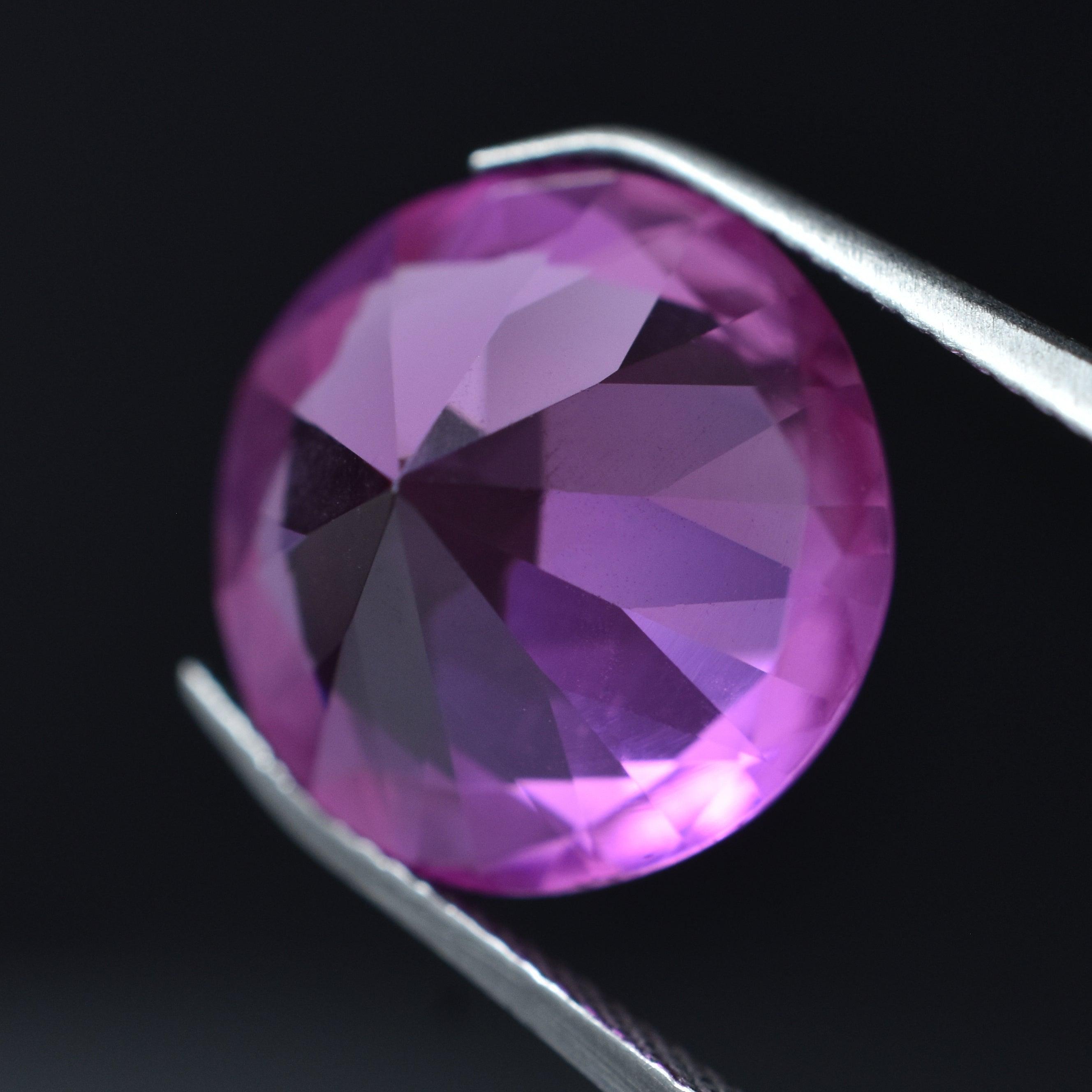 Natural Certified Round Shape Pink Sapphire 9.65 Carat Loose Gemstone Pendant Making Stone.