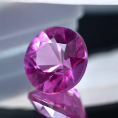 Natural Certified Round Shape Pink Sapphire 9.65 Carat Loose Gemstone Pendant Making Stone.