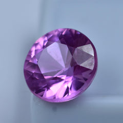 Natural Certified Round Shape Pink Sapphire 7.25 Carat Loose Gemstone Pendant Making Stone