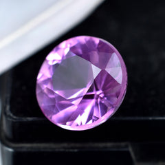 Natural Certified Round Shape Pink Sapphire 7.25 Carat Loose Gemstone Pendant Making Stone