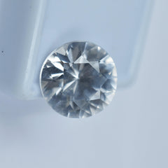 Natural White Sapphire 7.70 Carat Round Shape Certified Loose Gemstone Ring Size Sapphire Stone