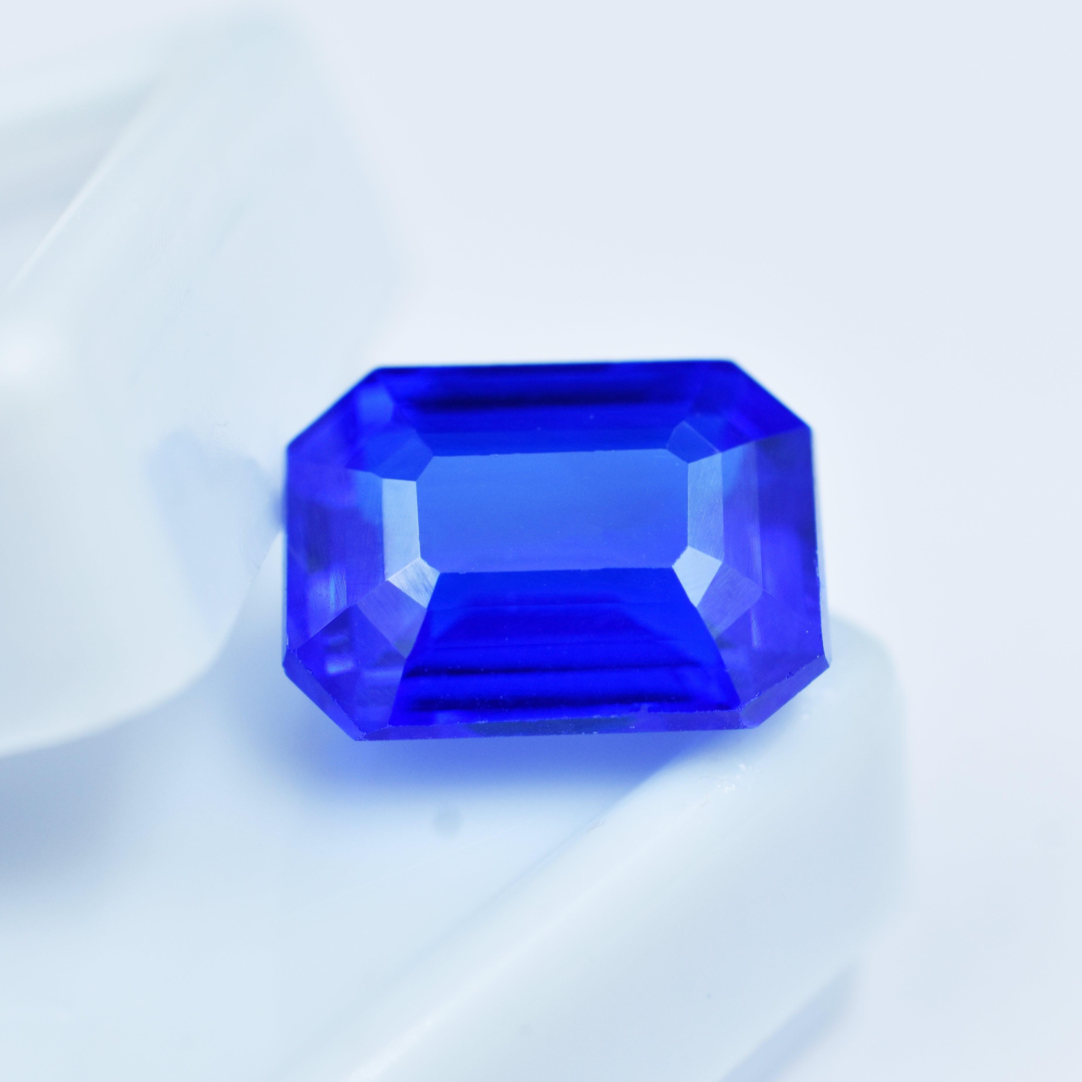 Tanzania Stone 8.30 Carat Natural Blue Tanzanite Emerald Shape Natural Certified Loose Gemstone