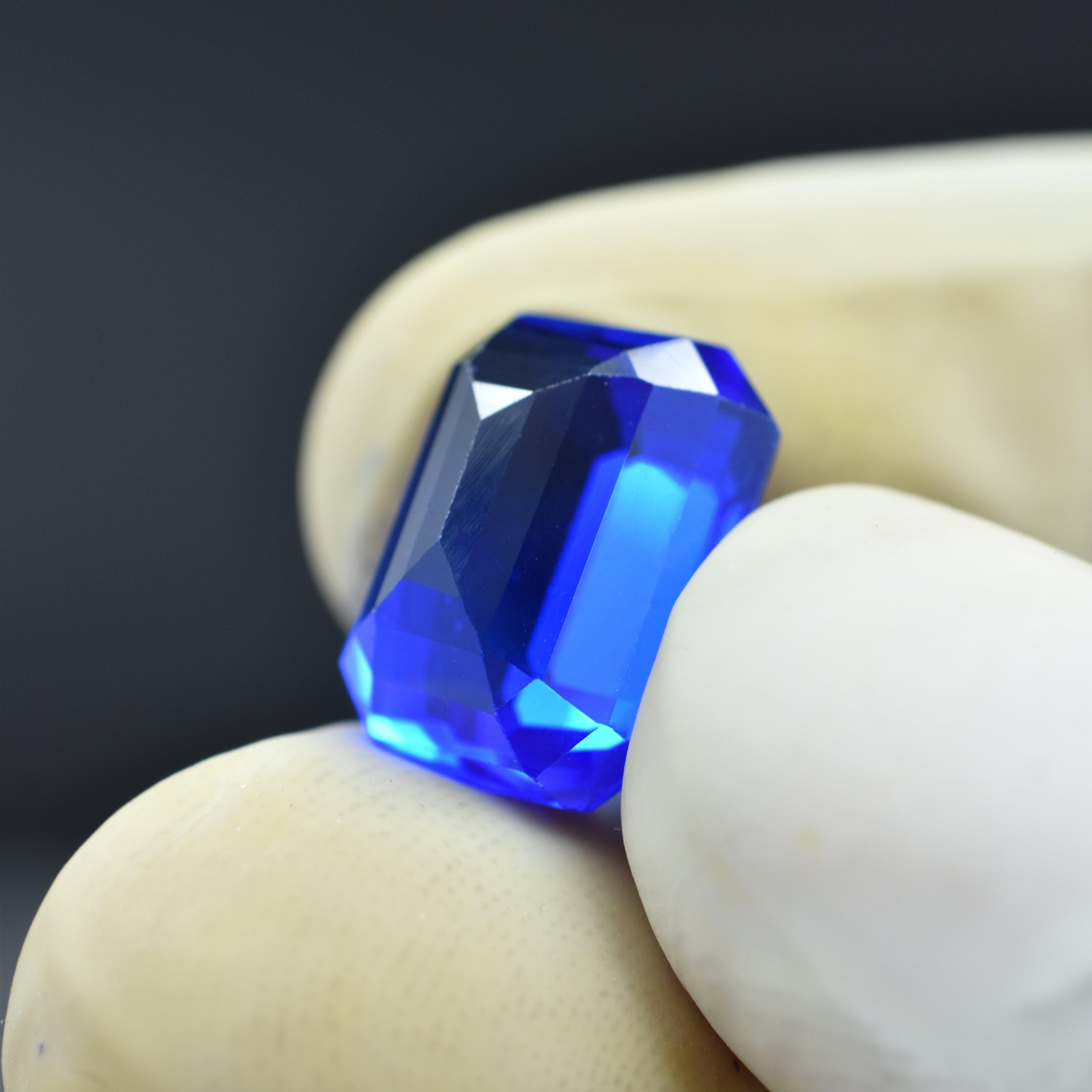 Tanzania Stone 8.30 Carat Natural Blue Tanzanite Emerald Shape Natural Certified Loose Gemstone