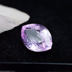 Certified Pink Sapphire 7.25 Carat Natural Light Pink Sapphire Marquise Shape Gemstone Loose Ring Size Stone