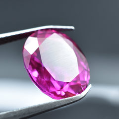 Glistening Pink Sapphire Oval Cut 5.85 Carat Certified Loose Natural Gemstone Sri-Lanka Sapphire Gem