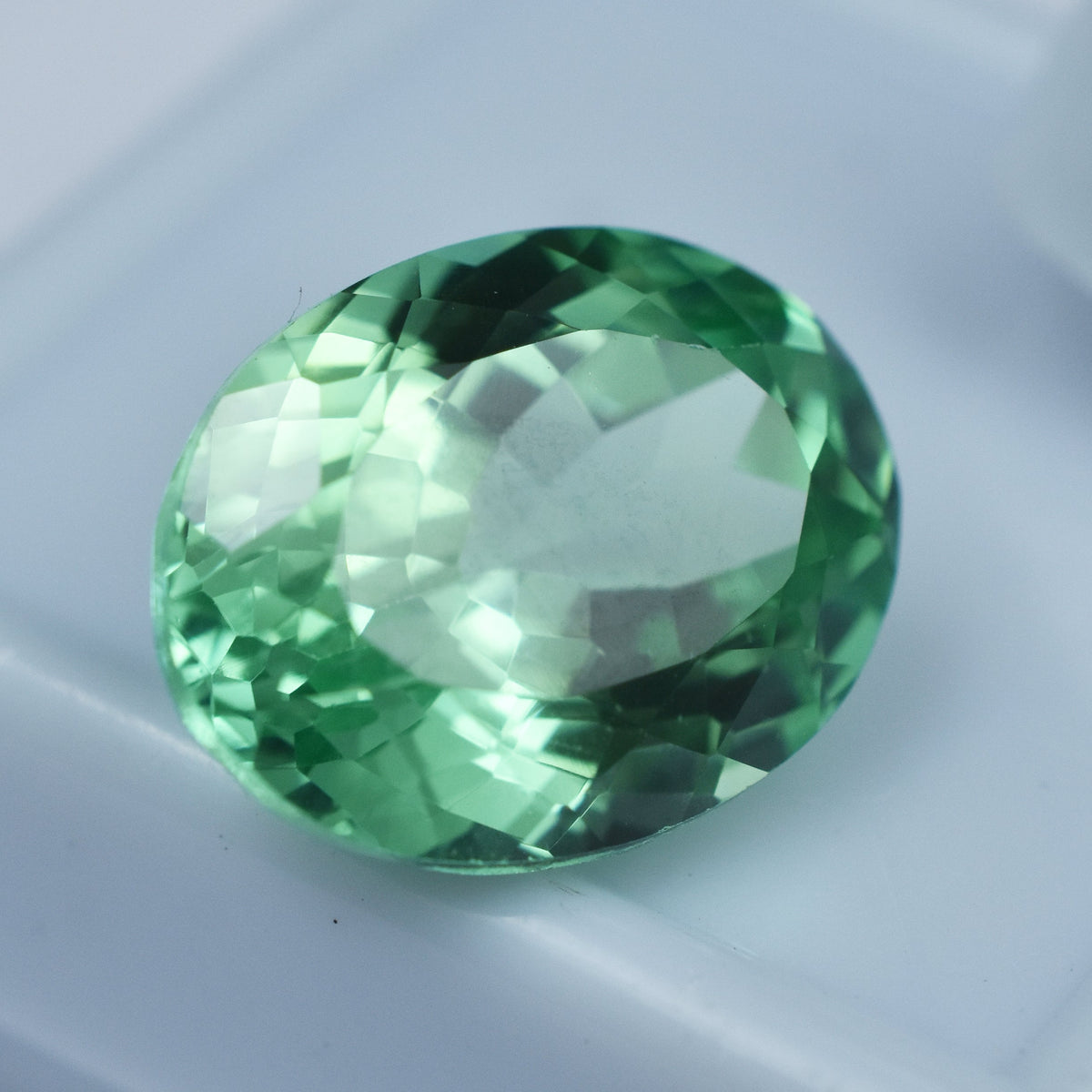 Light Bluish Green Sapphire From Sri-Lanka 9.55 Carat Oval Shape Sapphire Natural Loose Certified Gemstone