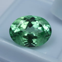 Light Bluish Green Sapphire From Sri-Lanka 9.55 Carat Oval Shape Sapphire Natural Loose Certified Gemstone