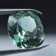 Bluish Green Sapphire 6.80 Carat Certified Cushion Shape Montana Sapphire Natural Loose Gemstone Bluish Green Royal Gemstone