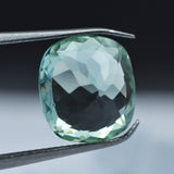 Bluish Green Sapphire 6.80 Carat Certified Cushion Shape Montana Sapphire Natural Loose Gemstone Bluish Green Royal Gemstone