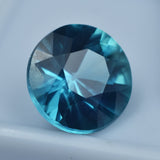 Very Beautiful Blue Teal Sapphire 6.95 Carat Round Cut Certified Natural Loose Gemstone Sapphire Gem