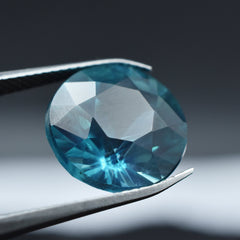 Very Beautiful Blue Teal Sapphire 6.95 Carat Round Cut Certified Natural Loose Gemstone Sapphire Gem