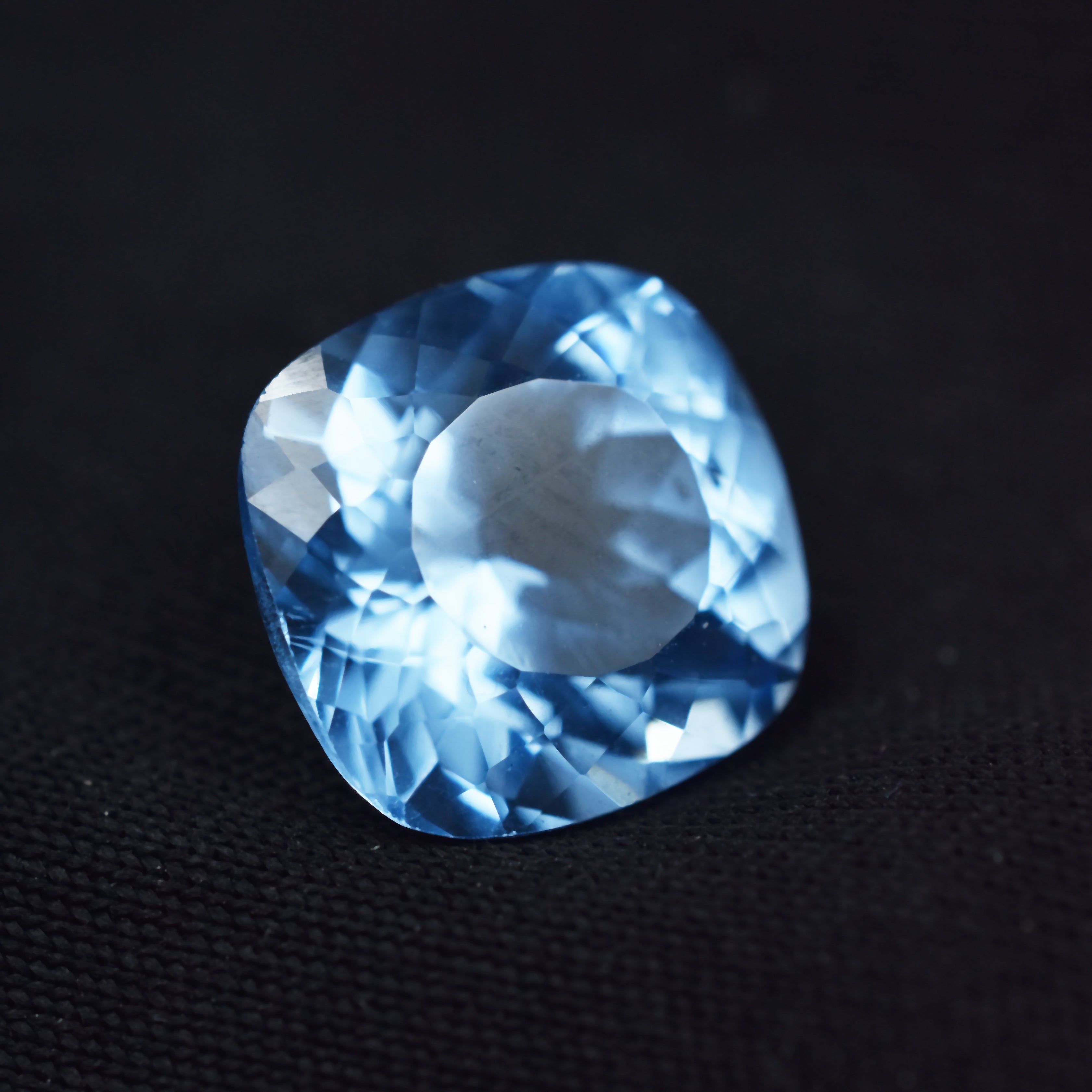 Bumper Offer On Light Sapphire Blue Gem 5.95 Carat Square Cushion Cut Certified Natural Ceylon Sapphire Beautiful Blue Sapphire Gemstone