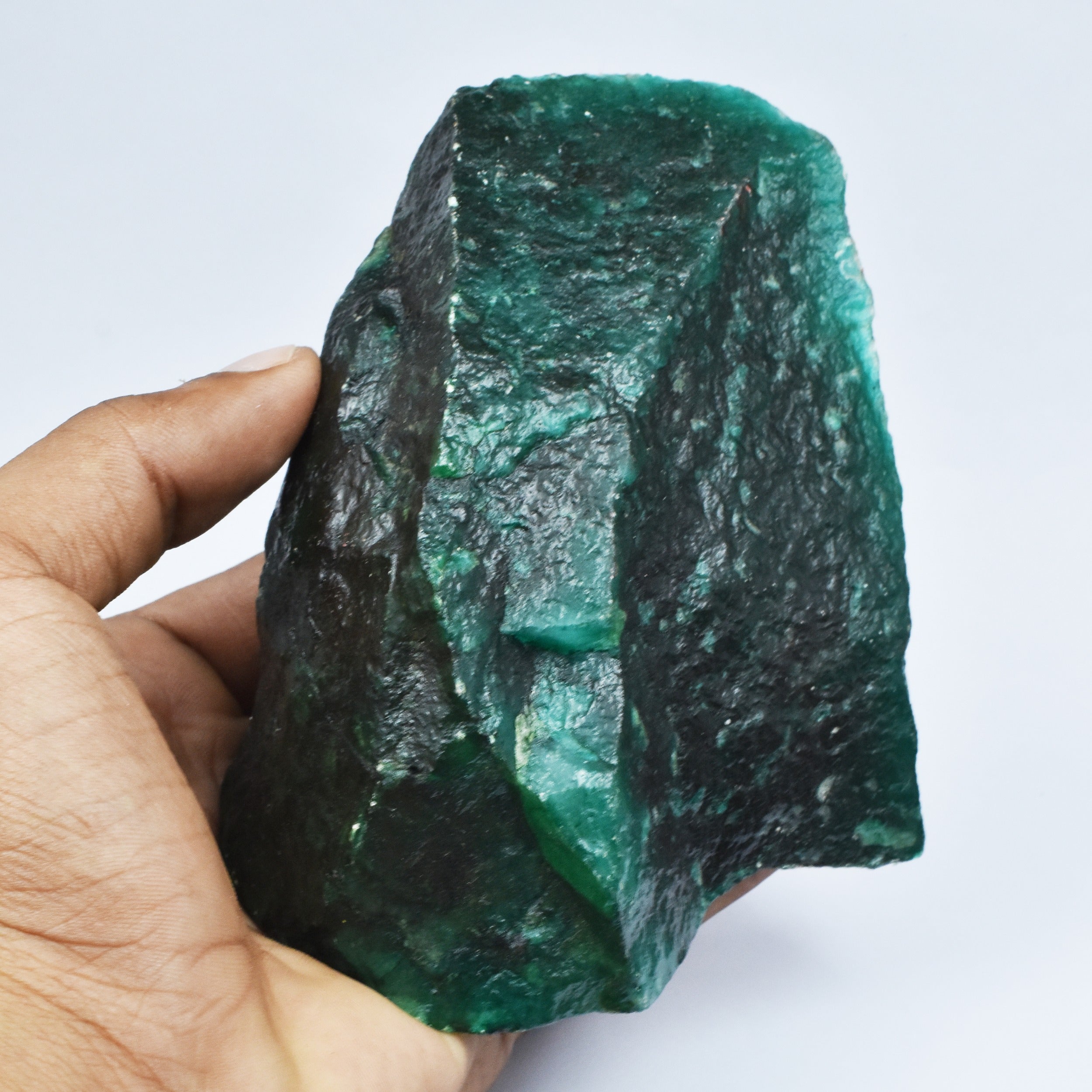 Certified Natural Green Emerald Rough From Colombian Green Emerald Raw Rough 800 Ct approx. Amazing Rough Gemstone Healing Earth-Mined Emerald Rough Gift For Her/him