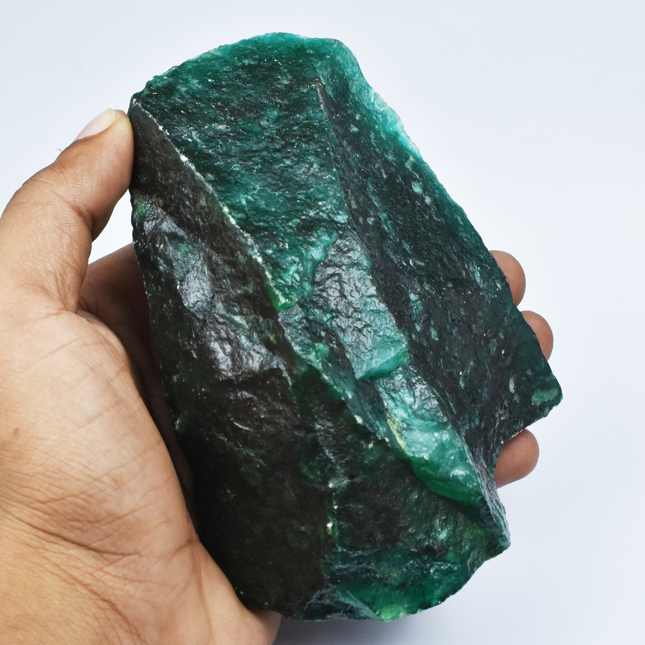 Certified Natural Green Emerald Rough From Colombian Green Emerald Raw Rough 800 Ct approx. Amazing Rough Gemstone Healing Earth-Mined Emerald Rough Gift For Her/him