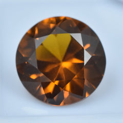 Natural 7.00 Carat Certified Round Cut Orange Sapphire Natural Loose Gemstone Manage Intuition & Protection Sapphire Yellow Stone