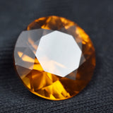 Natural 7.00 Carat Certified Round Cut Orange Sapphire Natural Loose Gemstone Manage Intuition & Protection Sapphire Yellow Stone