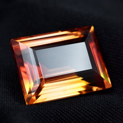 Emerald Cut Sapphire 24.75 Carat Natural Bi-Color Sapphire Certified Loose Gemstone | Free Delivery Free Gift | Best On Price Sapphire