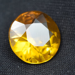 Beautiful Gift For Your Friends 6.80 Carat Round Cut Yellow Sapphire Natural Certified Loose Gemstone Amazing Offer Grab For It