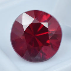 Burmese Ruby Red 8.45 Carat Certified Red Ruby Round Shape Natural Loose Gemstone Best For Engagement Rings