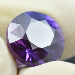 Impressive Purple Gemstone 9.55 Carat Certified Natural Round Cut Purple Tanzanite Loose Gemstone