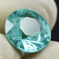 Perfect Sapphire Natural Stone 4.80 Carat Bluish Green Sapphire Round Cut Certified Loose Gemstone