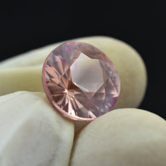 Padparadscha Sapphire 8.60 Ct Round Cut Loose Gemstone Natural Certified Most Lovely Pendant Size Gemstone For You