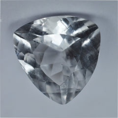 Glistening White Sapphire Natural 6.25 Carat Trillion Cut White Sapphire Certified Loose Gemstone