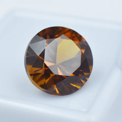 Natural Certified Orange Sapphire Round Cut 8.65 Carat Loose Gemstone Best For Durability & Symbolism