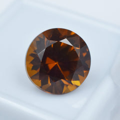 Natural Certified Orange Sapphire Round Cut 8.65 Carat Loose Gemstone Best For Durability & Symbolism